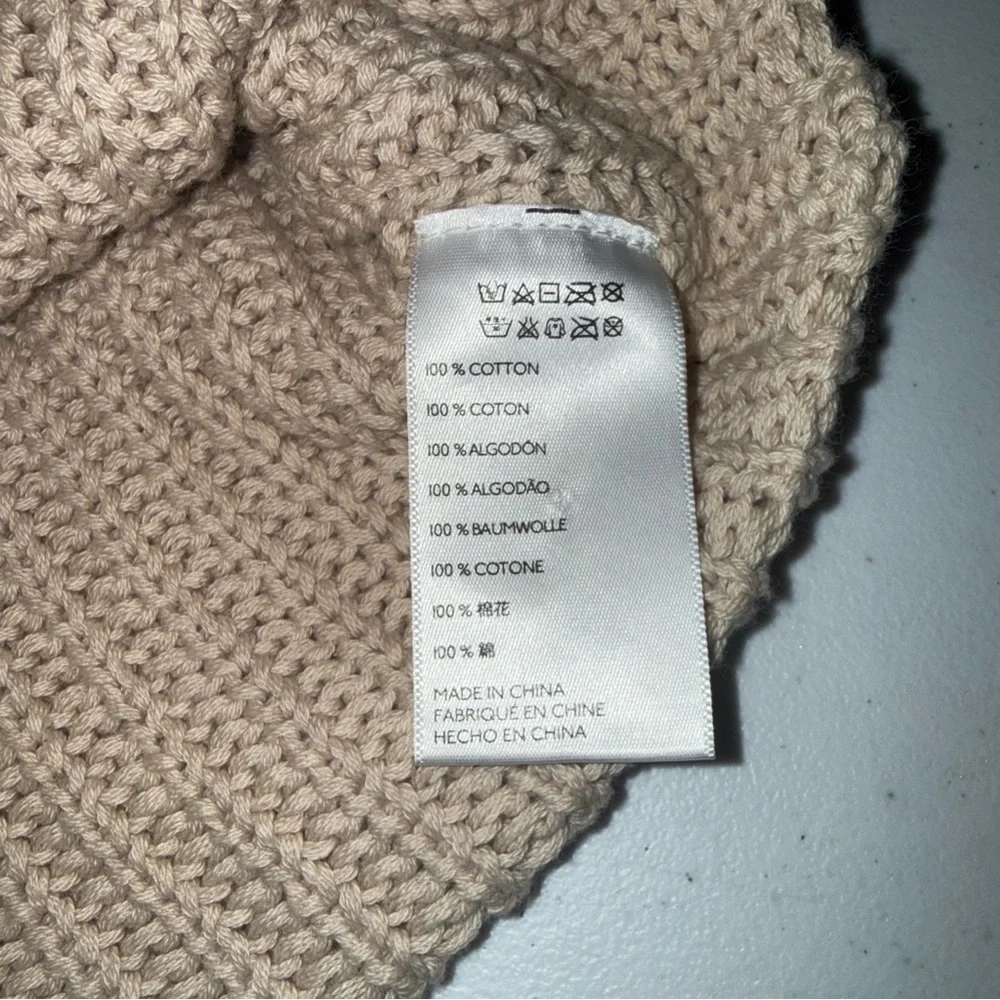 Free People Womens Dreamland Knit Beanie Hat One Size Ivory White‎ Sand Tan